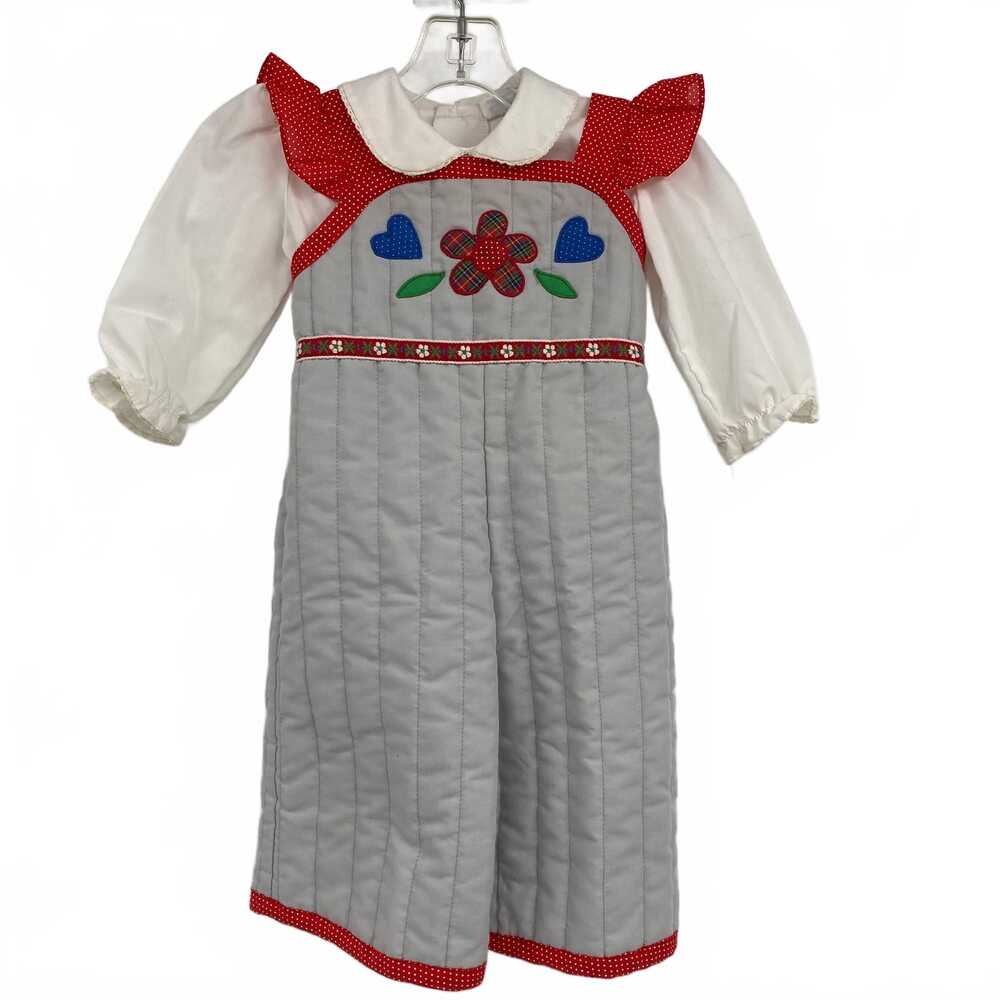 Nannette White Red Floral Onsie for Baby 9 Months | Regular
